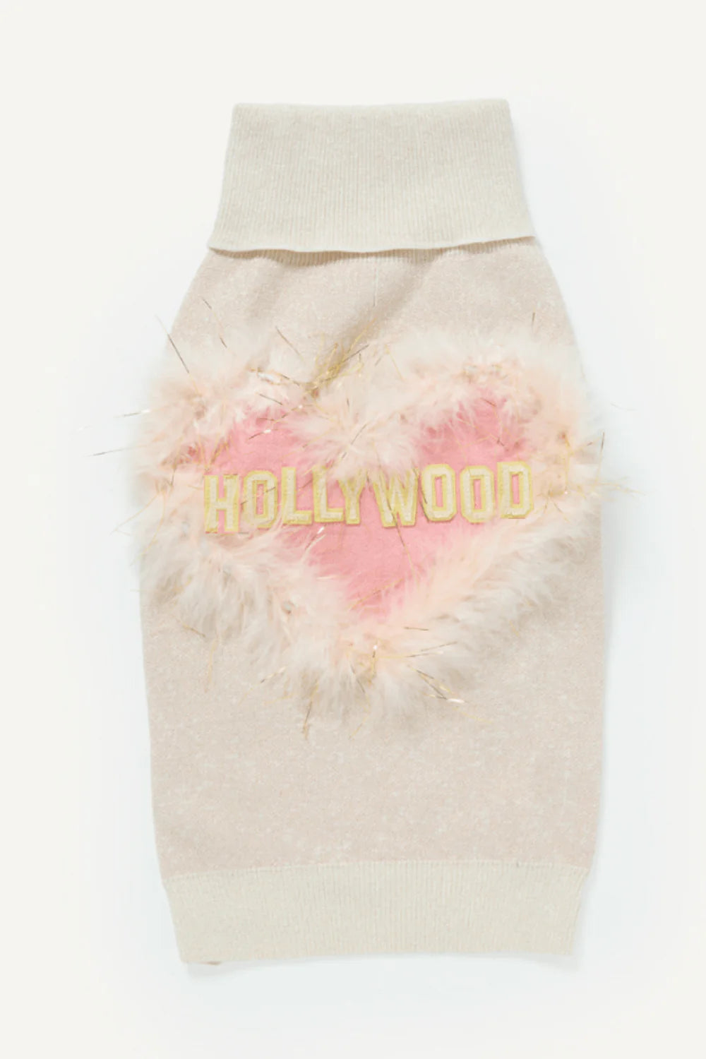 Dog Turtleneck Sweater with Heart Detail