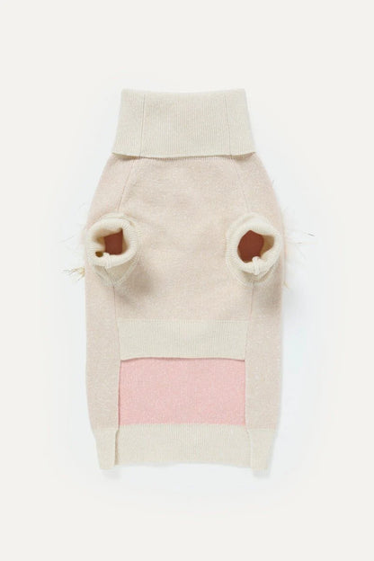 Dog Turtleneck Sweater with Heart Detail